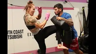 Cris Cyborg Bellator 300 MMA Media Day Open Workout ahead of Cat Zingano San Diego Fight Oct. 7th