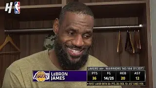 LeBron James Talks WIN vs Warriors, Postgame Interview 🎤
