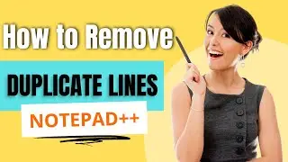 How to Remove duplicate lines in Notepad++