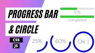 Dynamic Progress Bar & Circle with CSS and JavaScript