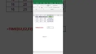 TIME Function in Excel | #shorts | #kallanaiyt