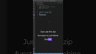 Python ZIP function can do that? 