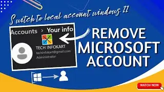 How to remove and delete Microsoft account from windows 11 | Remove Your Microsoft Account 💻