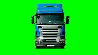 Truck is coming face to face Green Screen Copyright Free