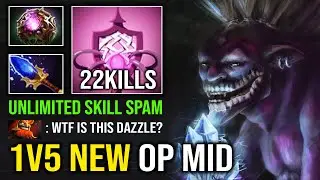 NEW OP MID HERO 1v5 Hex Poison Touch Unlimited Shallow Grave Skill Spam Hard Carry Dazzle Dota 2