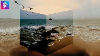 3D Folding Landscape.  (How to edit photos on Picsart.)