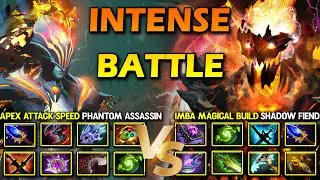 INTENSE BATTLE Between Apex Attack Speed Phantom Assassin Vs. IMBA Magical Build Shadow Fiend DotA 2