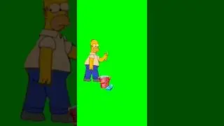 Homer Simpson washing