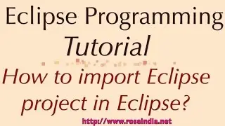 How to import Eclipse project in Eclipse?