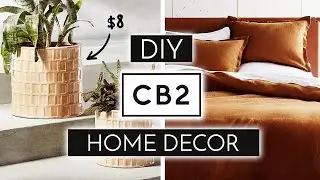 DIYing PRICEY CB2 DECOR ON A BUDGET ☼ Faux Ceramic Planter & DIY Linen Bedding!