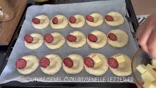 ❗️ÇOCUKLARA ÇAY DEMLENENE KADAR YAPABİLECEĞİNİZ PRATİK PİZZA POĞAÇA TARİFİ💯