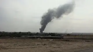 Plume of smoke after Israeli airstrike north of Rafah | AFP