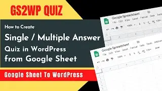 Create #WordPress Quiz  from google sheet !