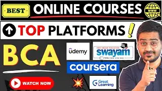 💥Free Online Course Platforms For BCA Students🤩 Free Certification🤩 