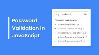 Password Validation Check in HTML CSS & JavaScript | Password Strength Check in JavaScript
