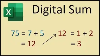 How to Calculate Digital Sum in Excel