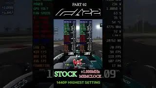 Memory Clock +1GHz Vs Stock F1 2022 Part 2 #shorts