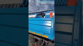 Погрузка бортовых полуприцепов один на другой