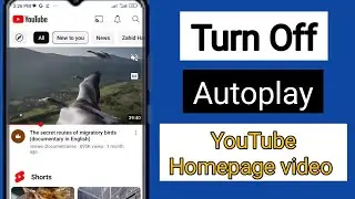 How to Turn Off Autoplay YouTube homepage video | YouTube autoplay video
