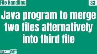 Java program to merge two files alternatively into third file