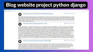 Blog Website Project Using Python Django | Project with Source Code