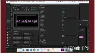10 Second Tips: Animate Text in Premiere Pro CC (Center Split Video Transition)