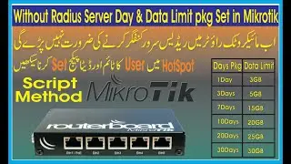 Without Radius Server Day & Data Limit pkg Set in Mikrotik | Delete expired HotSpot users script