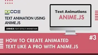 How to Create Text Animations using anime.js | Text Animation Using Anime.js | 