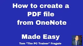 Creating a PDF file from OneNote - How to create a PDF file from OneNote