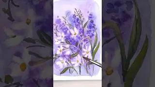 MY Favorite watercolor technique for unique flowers  #watercolor