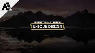 After Effects Tutorial: Unique Title Design - Typography Animation (Simple-Method)