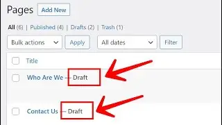 Publish All Draft Pages in WordPress