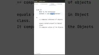 63. What is the difference between == and equals() in java? 