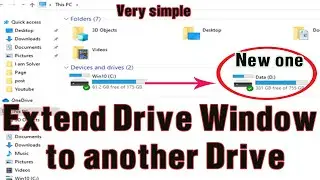 How to extend drive Window to another drive letter without any software