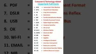 computer and modern technology related important full form
