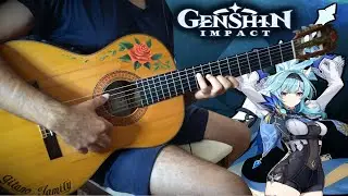 『Eula - Flickering Candlelight』(Genshin Impact) meet flamenco gipsy guitar【game fingerstyle cover】