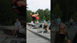 Girl Reacts to Backflip: Funny Reaction😂🫣 #kiryakolesnikov #prank #funny #comedy #backflip #stunt