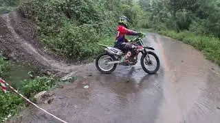 Samoeng Enduro Race extremely slippy