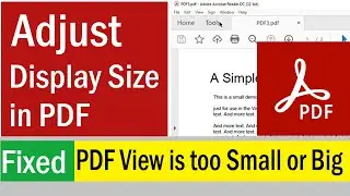 Changing Default Page View in Adobe Acrobat | PD Display View Small Big Medium | PDF Display Size