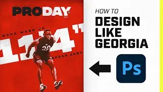 Photoshop Tutorial | Recreate This EPIC Georgia Football Graphic (Free PSD)