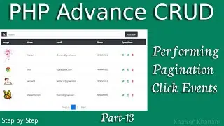 PHP advance CRUD || Pagination Click Logic using JavaScript and AJAX || Part-13