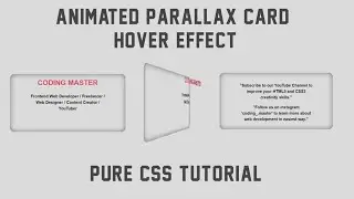 Animated Parallax Card Hover Effect || HTML5 & CSS3 || Full Tutorial