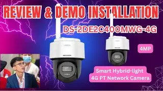 Hikvision DS-2DE2C400MWG-4G - PTZ Camera | 4MP Fixed Outdoor Smart Hybrid-light 4G PT Network Camera