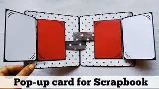 Pop-up card for Scrapbook | tutorial | how to make pop-up card