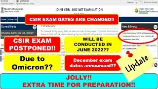 CSIR Exam June 2021 exam dates are changed!!!EXAM POSTPONED??Application  Date  Extended/?