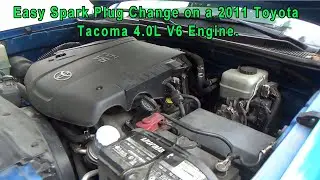 The Easy Way to Change Spark Plugs on a 2011 2nd Gen Toyota Tacoma with the V6 4.0L Engine.