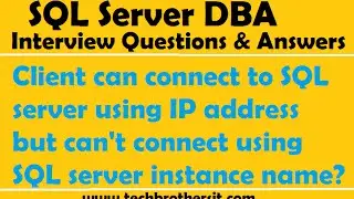 Client can connect to SQL server using IP address but cant connect using SQL server instance name