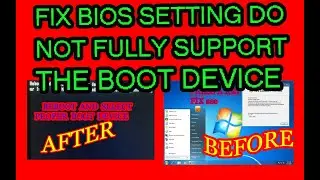 BIOS SETTING DO NOT FULLY SUPPORT THE BOOT DEVICE 10000%