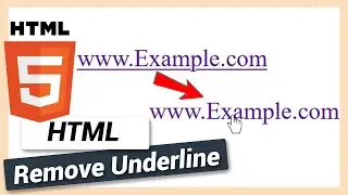 How to Remove Underline from Link | HTML and CSS Tutorial