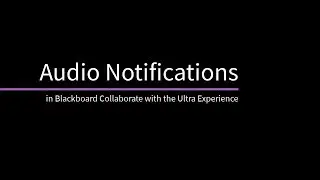 Mute audio notification in Blackboard Collaborate with the Ultra Experience